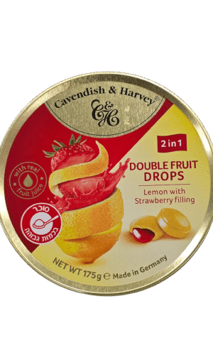 סוכריות פח ממולאות תות לימון