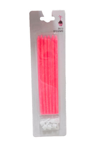 נרות ארוכים ורוד