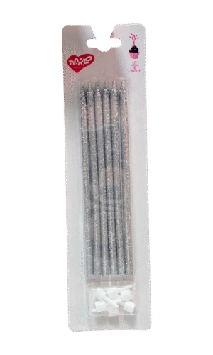 נרות ארוכים כסוף