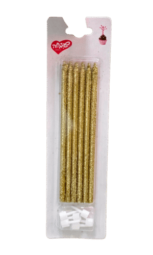 נרות ארוכים זהב