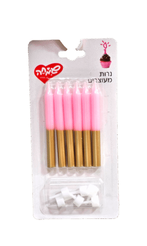 נרות מעוצבים ורוד זהב