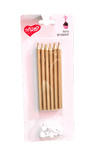 נרות מעוצבים זהב