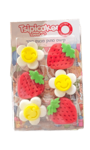 בצק סוכר פרחים ותותים