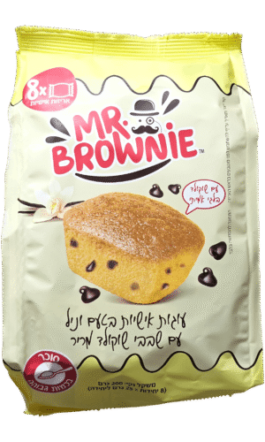 מר בראוניז עוגות אישיות וניל ושוקולד ציפס מריר