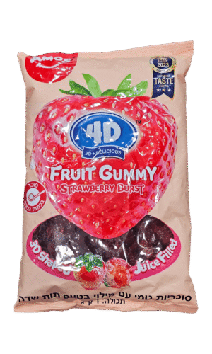 גומי תות תלת מימד 1 ק'