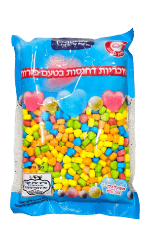 סוכריות סודה לבבות צבעונים 500 גר'